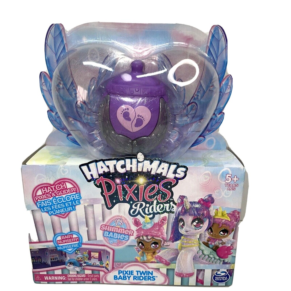 Hatchimals Pixies Riders Pixies Twin Baby Riders -Spin Master-w/Nursery & Glider